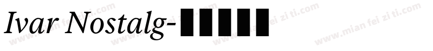 Ivar Nostalg字体转换